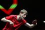 bordtennisspiller i aktion