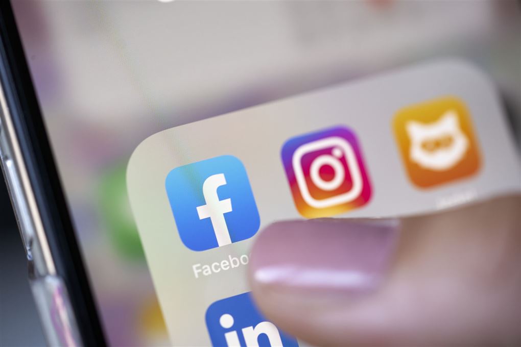 Facebook-app på mobiltelefon